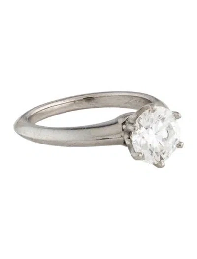 Pre-owned Tiffany & Co Platinum 1.25ct Solitaire Engagement Ring In Multicolor