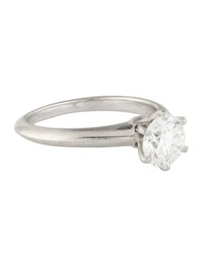 Pre-owned Tiffany & Co Platinum 1.29ct Diamond Solitaire Engagement Ring In Multi