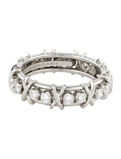 Pre-owned Tiffany & Co Platinum 1.29ctw Diamond Sixteen Stone Ring In Multi
