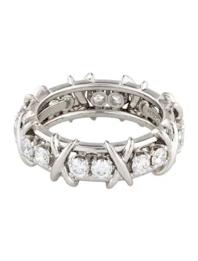 Pre-owned Tiffany & Co Platinum 1.29ctw Diamond Sixteen Stone Ring In Multi