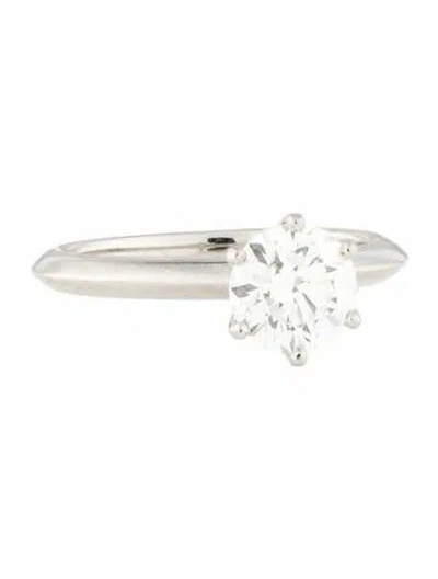 Pre-owned Tiffany & Co Platinum 1.40ct Diamond Engagement Ring In Multi