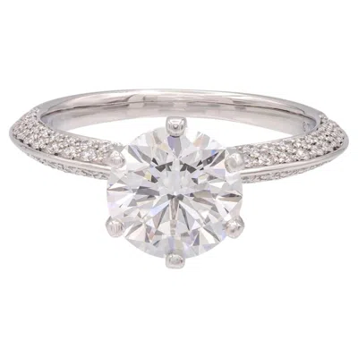 Pre-owned Tiffany & Co . Platinum 1.73ct G Vs1 Pav� Diamond Engagement Ring In Multiple