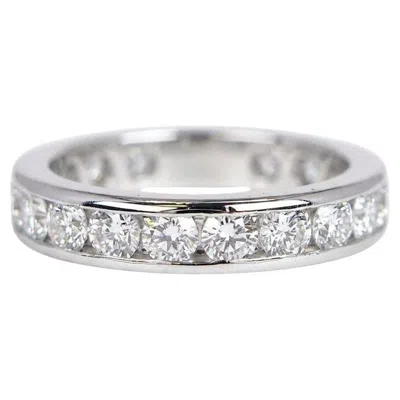 Pre-owned Tiffany & Co . Platinum 1.80 Carat Diamond Eternity Wedding Band Ring F Vs1 In Multiple