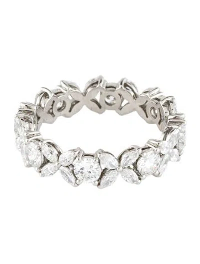 Pre-owned Tiffany & Co Platinum 1.93ctw Diamond Alternating Ring In Multi