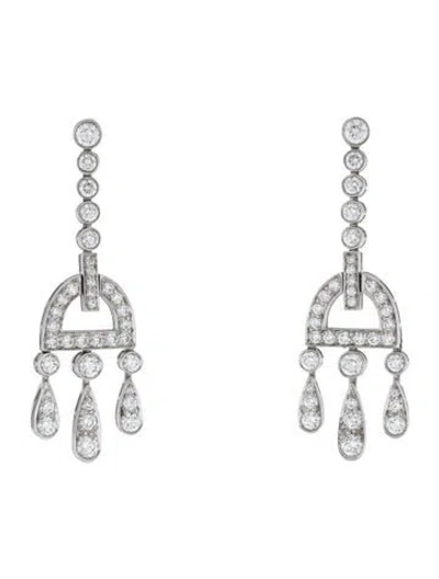 Pre-owned Tiffany & Co Platinum 2.62ctw Diamond Legacy Chandelier Earrings In Multi