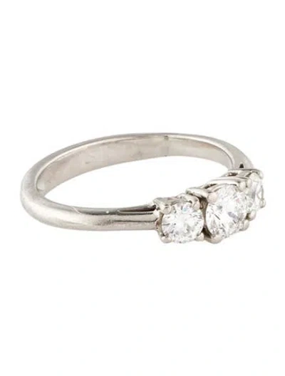 Pre-owned Tiffany & Co Platinum 3-stone Band In Multi