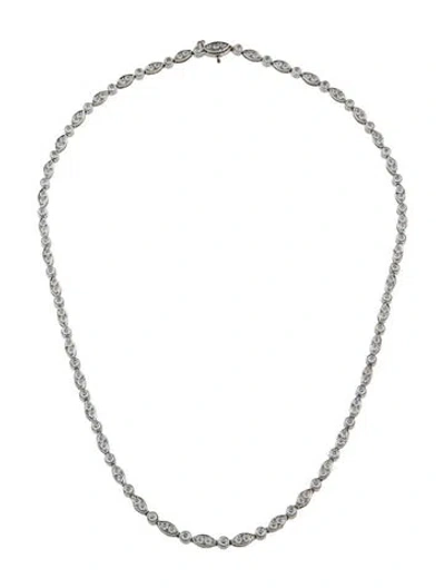 Pre-owned Tiffany & Co Platinum 4.14ctw Diamond Jazz Necklace, 16.25" In Multi