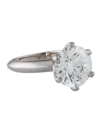 Pre-owned Tiffany & Co Platinum 4.24ct Diamond Engagement Ring In Multi