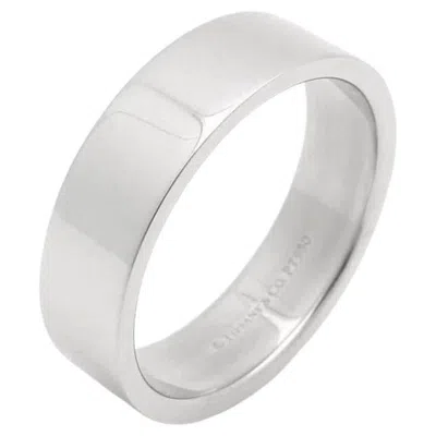 Pre-owned Tiffany & Co . Platinum 6mm Essential Flat Band Ring 7 In Multi