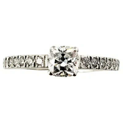 Pre-owned Tiffany & Co . Platinum And Diamond Engagement Ring In Multi
