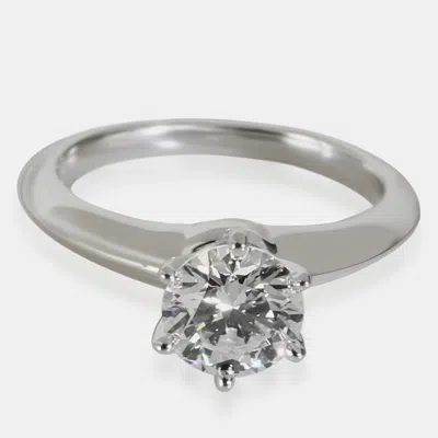 Pre-owned Tiffany & Co Platinum And Diamond Solitaire Engagement Ring Eu 49