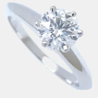 Pre-owned Tiffany & Co Platinum And Diamond Solitaire Ring Eu 48