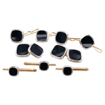 Pre-owned Tiffany & Co . Platinum And Gold Cufflinks Set In Multi