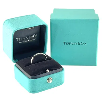 Pre-owned Tiffany & Co . Platinum Band "forever" Ring 2.5 Mm Wide Size 7.5 W/ Box And Case In Multiple