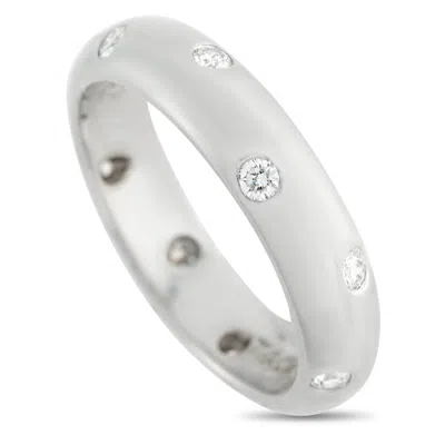 Tiffany & Co Platinum Diamond Band Ring #5163 In White