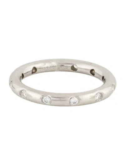 Pre-owned Tiffany & Co Platinum Diamond Band Ring In Multi