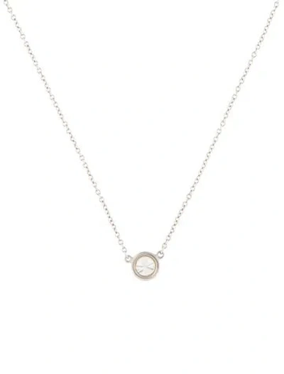 Pre-owned Tiffany & Co Platinum Diamond By The Yard Single Station Necklace, 16.25" In Multi