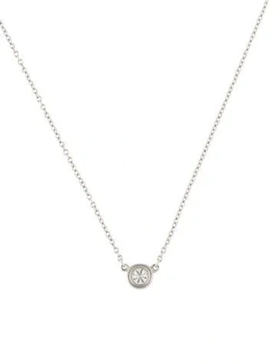 Pre-owned Tiffany & Co Platinum Diamond By The Yard Single Station Necklace, 16.25" In Multi