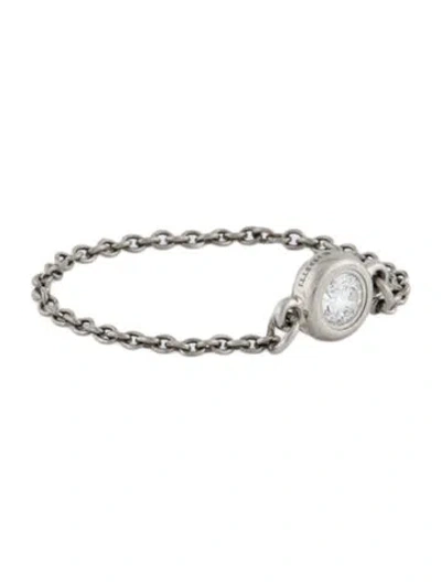 Pre-owned Tiffany & Co Platinum Diamond Chain Ring In Multi