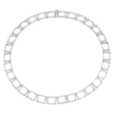Pre-owned Tiffany & Co . Platinum Diamond Choker Necklace 6.8 Carats Like New Condition In Multi