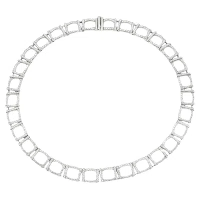 Pre-owned Tiffany & Co . Platinum Diamond Choker Necklace 6.8 Carats Like New Condition In Multiple
