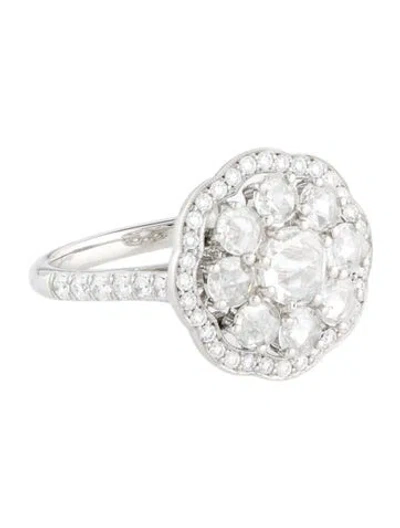 Pre-owned Tiffany & Co Platinum Diamond Enchant Fleur Cocktail Ring In Multi