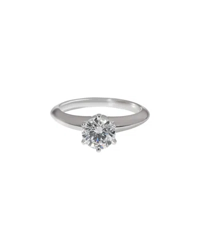 Tiffany & Co . Platinum Diamond Engagement Ring (authentic Pre-loved) In Metallic