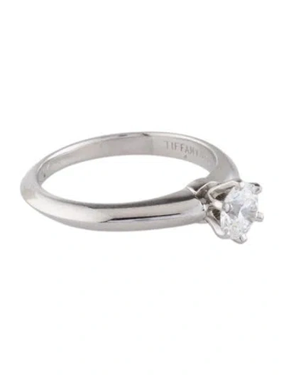 Pre-owned Tiffany & Co Platinum Diamond Engagement Ring In Multi