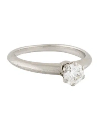 Pre-owned Tiffany & Co Platinum Diamond Engagement Ring In Multi