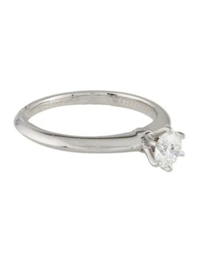 Pre-owned Tiffany & Co Platinum Diamond Engagement Ring In Multi