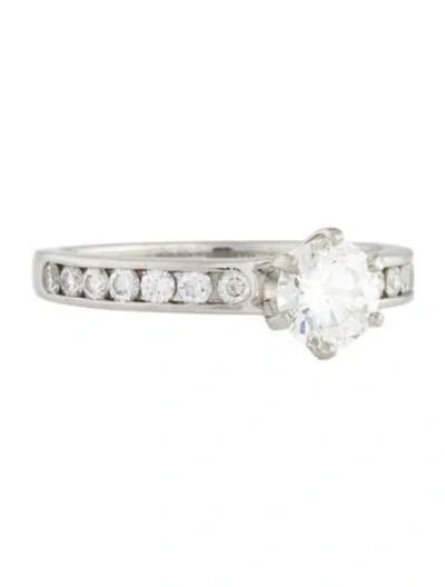 Pre-owned Tiffany & Co Platinum Diamond Engagement Ring In Multi