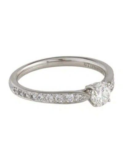 Pre-owned Tiffany & Co Platinum Diamond Engagement Ring In Multi