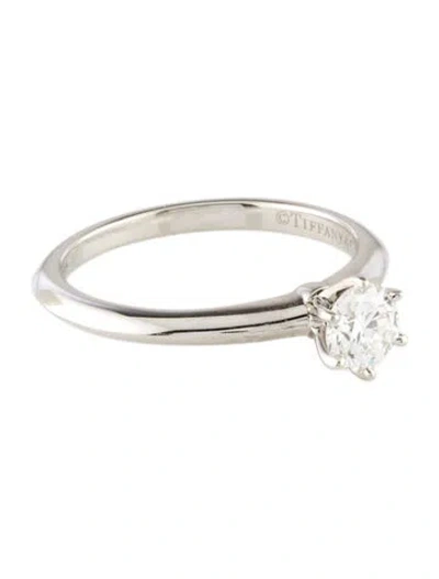 Pre-owned Tiffany & Co Platinum Diamond Engagement Ring In Multi