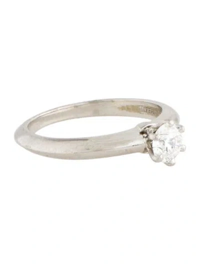Pre-owned Tiffany & Co Platinum Diamond Engagement Ring In Multi
