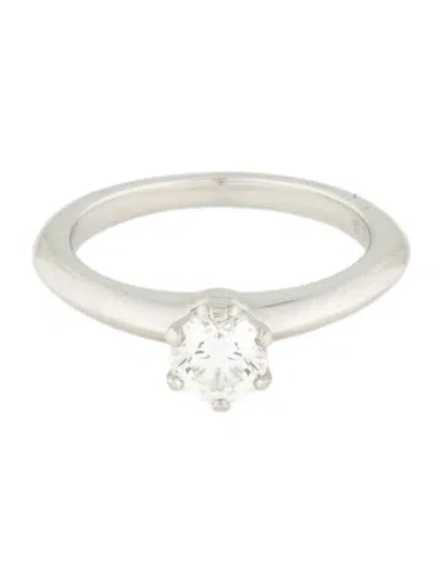 Pre-owned Tiffany & Co Platinum Diamond Engagement Ring In Multi