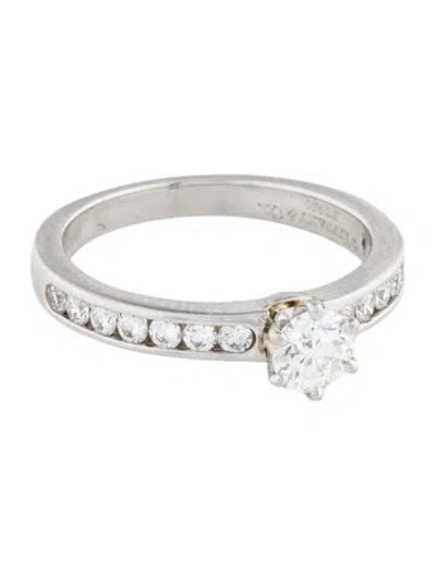 Pre-owned Tiffany & Co Platinum Diamond Engagement Ring In Multi