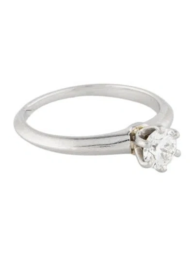 Pre-owned Tiffany & Co Platinum Diamond Engagement Ring In Multi