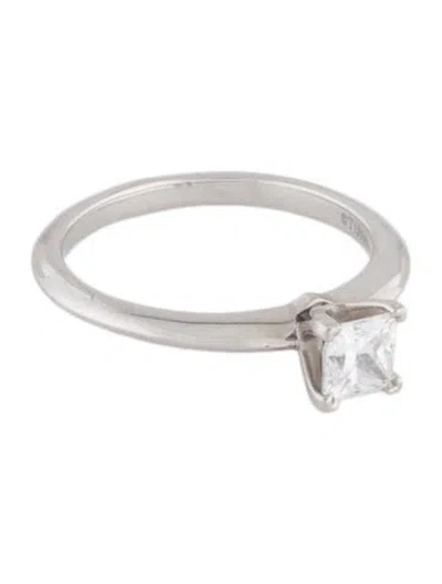 Pre-owned Tiffany & Co Platinum Diamond Engagement Ring In Multi