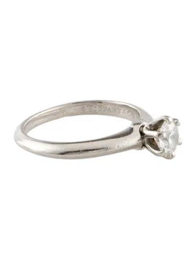 Pre-owned Tiffany & Co Platinum Diamond Engagement Ring In Multi