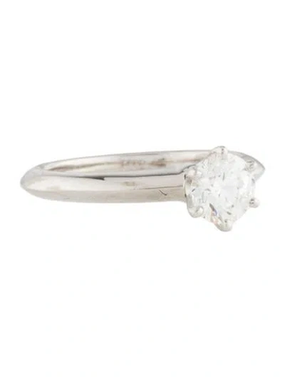 Pre-owned Tiffany & Co Platinum Diamond Engagement Ring In Multi