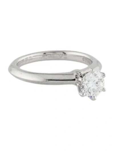 Pre-owned Tiffany & Co Platinum Diamond Engagement Ring In Multi