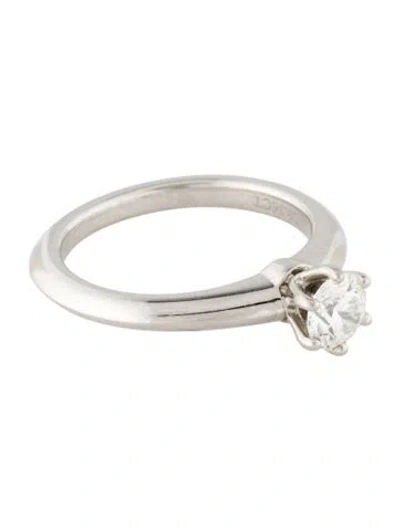 Pre-owned Tiffany & Co Platinum Diamond Engagement Ring In Multi