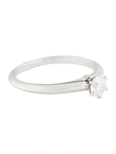 Pre-owned Tiffany & Co Platinum Diamond Engagement Ring In Multi