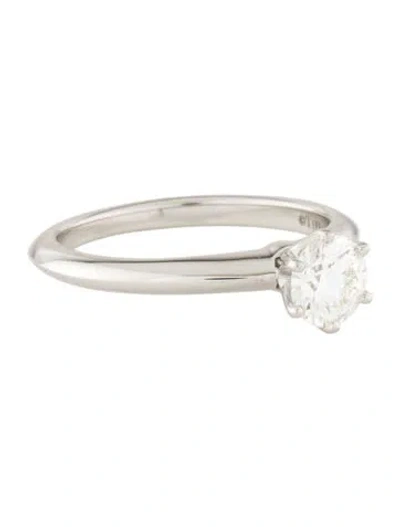 Pre-owned Tiffany & Co Platinum Diamond Engagement Ring In Multi
