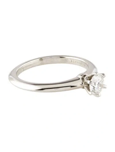 Pre-owned Tiffany & Co Platinum Diamond Engagement Ring In Multi