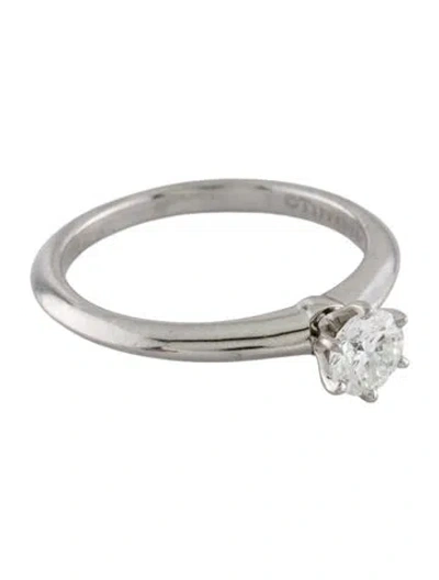 Pre-owned Tiffany & Co Platinum Diamond Engagement Ring In Multi