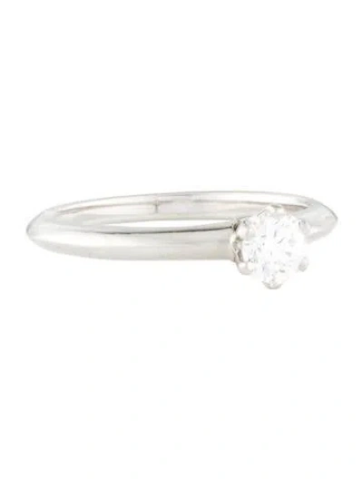 Pre-owned Tiffany & Co Platinum Diamond Engagement Ring In Multi