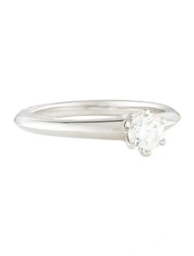 Pre-owned Tiffany & Co Platinum Diamond Engagement Ring In Multi