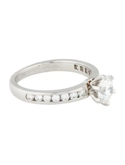 Pre-owned Tiffany & Co Platinum Diamond Engagement Ring In Multi