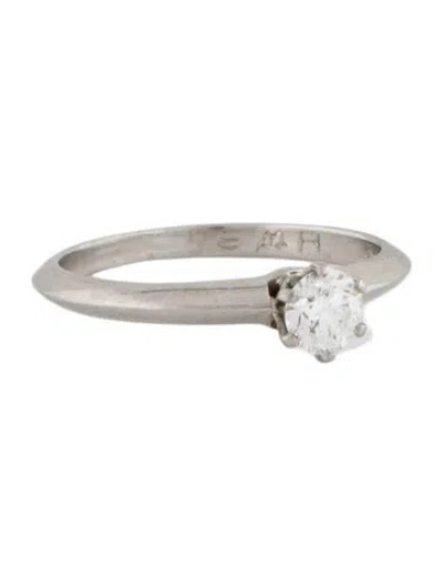 Pre-owned Tiffany & Co Platinum Diamond Engagement Ring In Multi